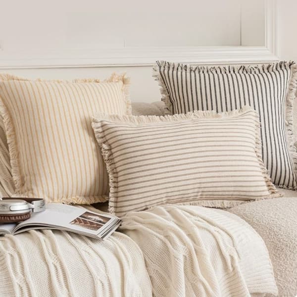 2kpl Throw Tyynynpäälliset Tyynynpäälliset hapsuilla gray 2pcs-2pcs