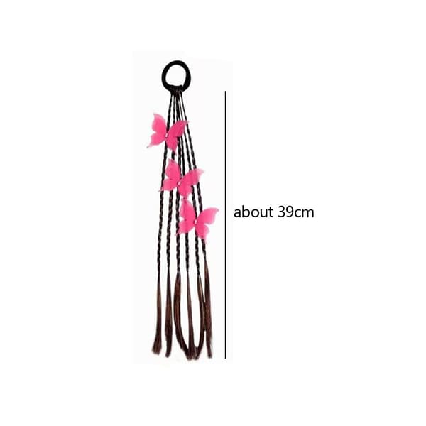 Perukflätor Rosett Hårrep ROSE RÖD 2ST 2ST rose red 2pcs-2pcs