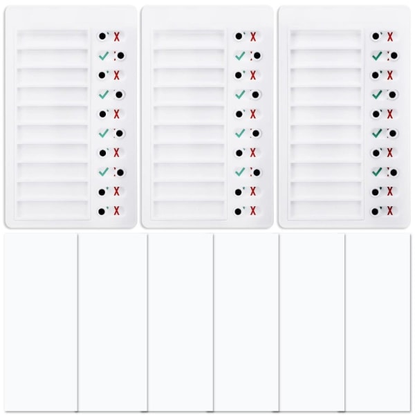 3 stk Blank Checklist Board Blank Replacement Papers To Do List