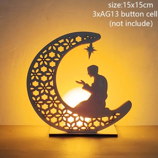 Eid Mubarak træpynt stearinlys LED-lys STYLE 8 STYLE 8