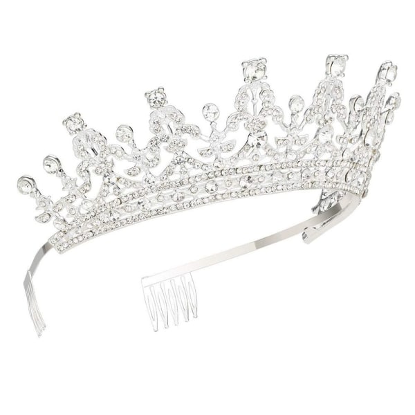 Full Diamond Crown Crown Tiara LJUSBLÅ Light blue