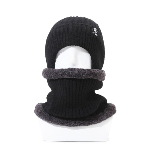 Balaclava Skullcap neulottu hattu TUMMANHARMAA Dark Grey