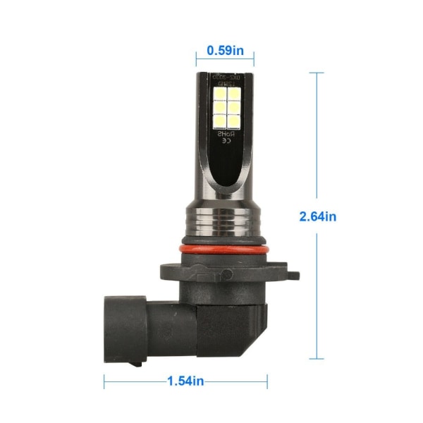 4 kpl LED-ajovalo Vaihda Xenon Hi/Low Kit VALKOINEN White