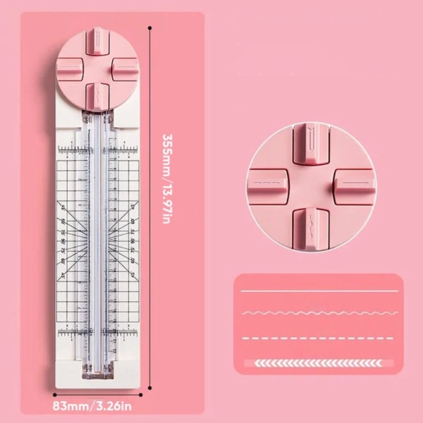 Paperinleikkuukoneen rypistyskone PINK pink
