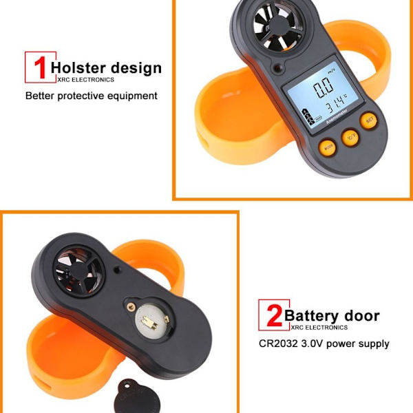 Digital vindhastighetsmätare Vindmätare Anemometersensor