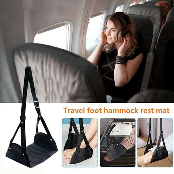 Jalkatuki Hammock Jalkaripustin MUSTA black