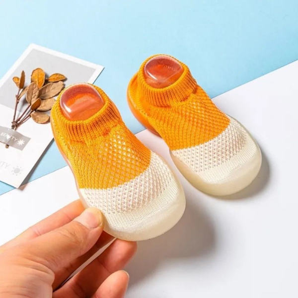 Baby First Shoes Slippers Sko GUL 20-21(INDRE 12,5CM) yellow 20-21(Inner 12.5cm)