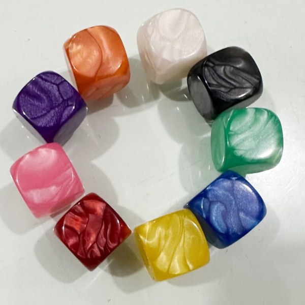 10 Stk/sæt DND Terninger Polyhedral Terninger SORT SORT Black