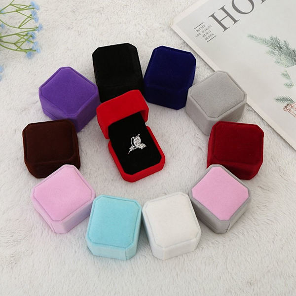 Øreringe Ring Box Smykke Vitrine SORT black