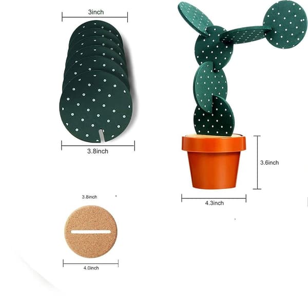 7 stk Cactus Coasters Sjove Coasters Cactus Cactus Creative