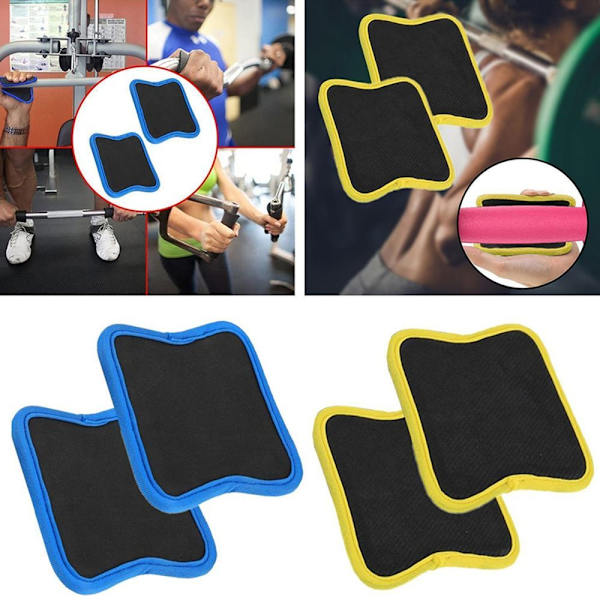 2 Stk Håndvægte Grips Pads Vægtløftningsbeskyttelsespuder SORT Black