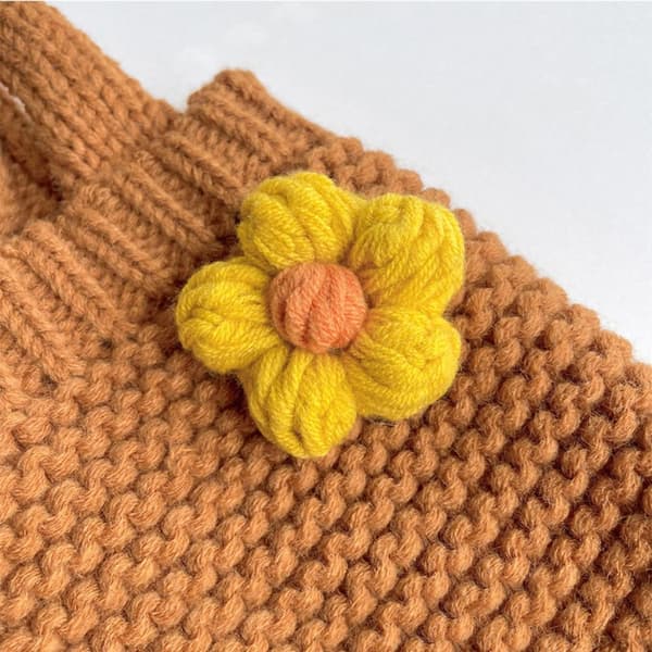 Knit Handbag Knot Wrist Bag KAFFE coffee