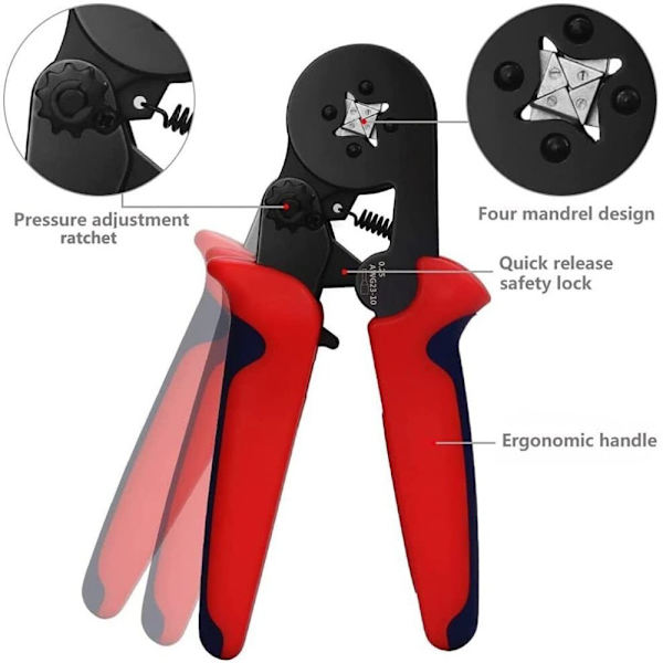 1200 STK Ferrule Crimp Tool Set Crimptang End Cord Lug