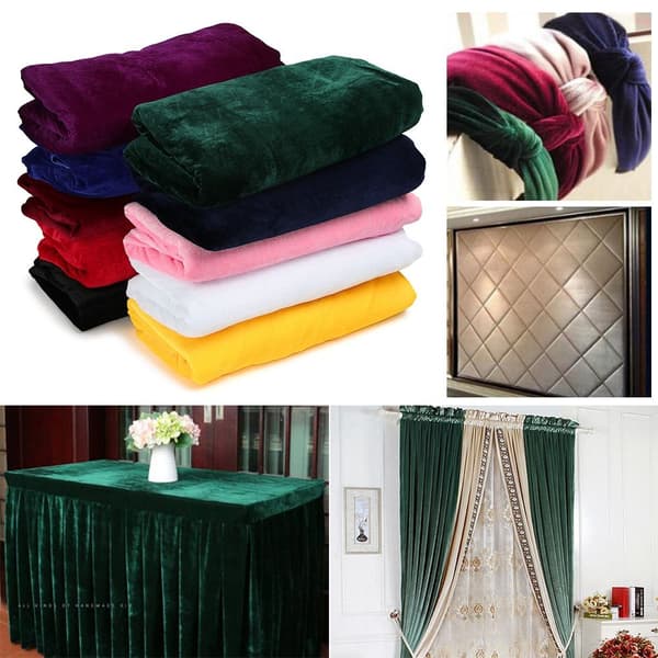 Krossad sammetstyg Velour Material Bordsduk 10