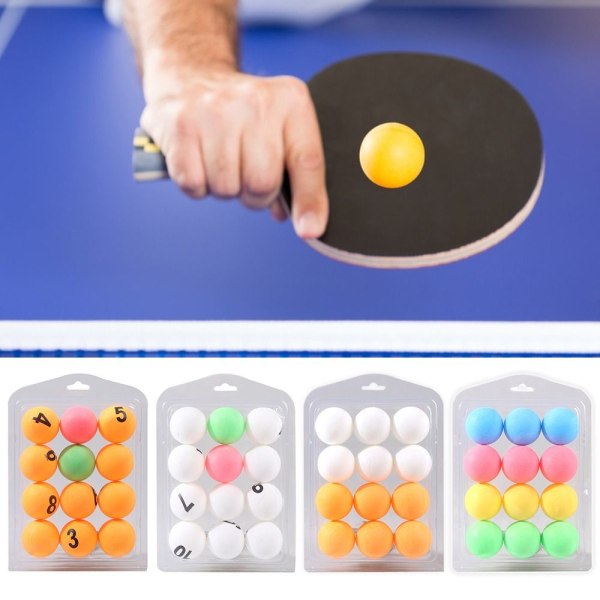 12 STK Bordtennisballer Ping Pongball 1 1