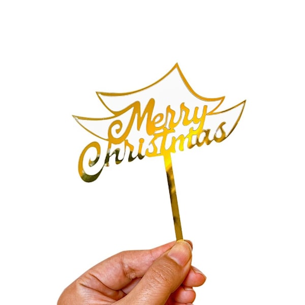 5 STK Akryl Merry Christmas Tree Cake Topper A