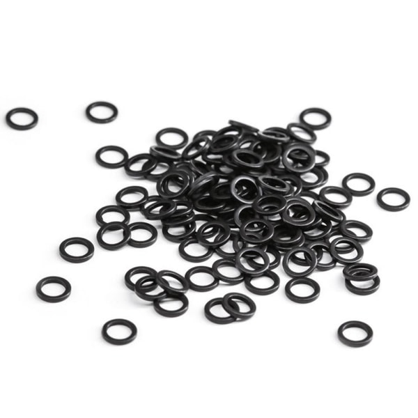 100 stk Karpefiskeri O Ring Hår Rig Ring OVAL FORM-6.0MM OVAL Oval Shape-6.0mm