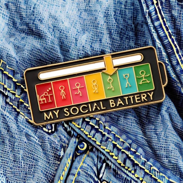 Social Mood Pin Broche Pin STYLE 4 STYLE 4 Style 4