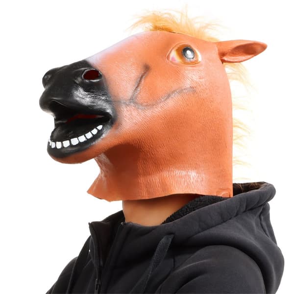 Djurmasker Hästhuvudmask VIT white