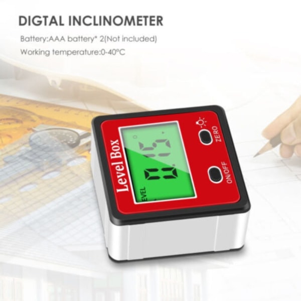 LCD Digital Inclinometer Gauge Angle Finder Level Box