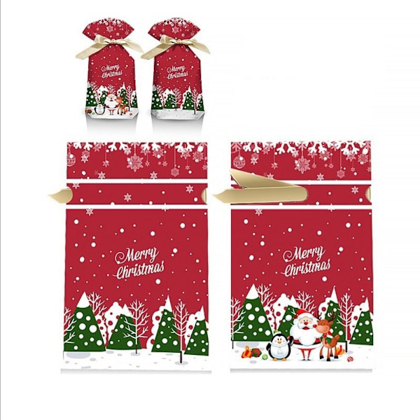 50 kpl Xmas karkkipussit Keksipussit 3 3 3