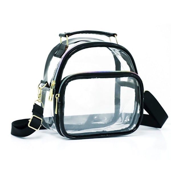 Klar veske Gjennomsiktig skulderveske SVART TPU TPU black TPU-TPU