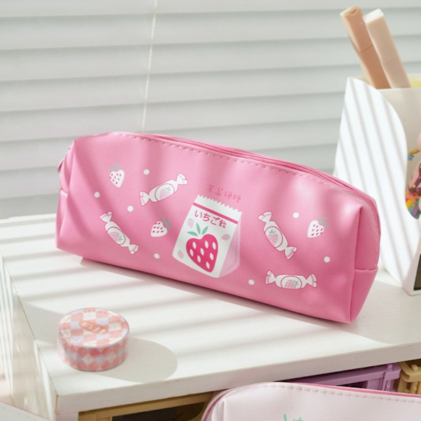 Mjölk case Kawaii brevpapper Jordgubbar pennfodral 03 03 03