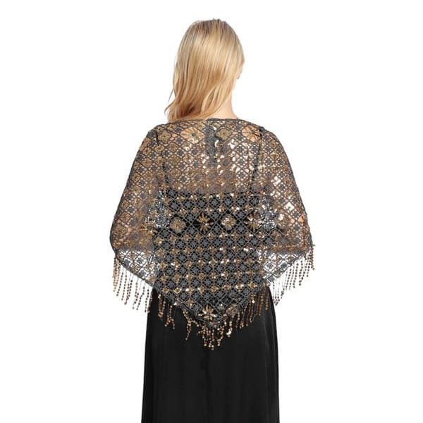 Aftenkjoler Sjal Lady Cape Wraps SORT GULD SORT GULD Black Gold