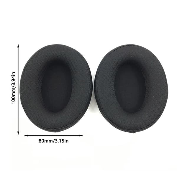 1 par erstatnings ørepuder til HyperX BLACK PROTEIN Black Protein Leather-Protein Leather