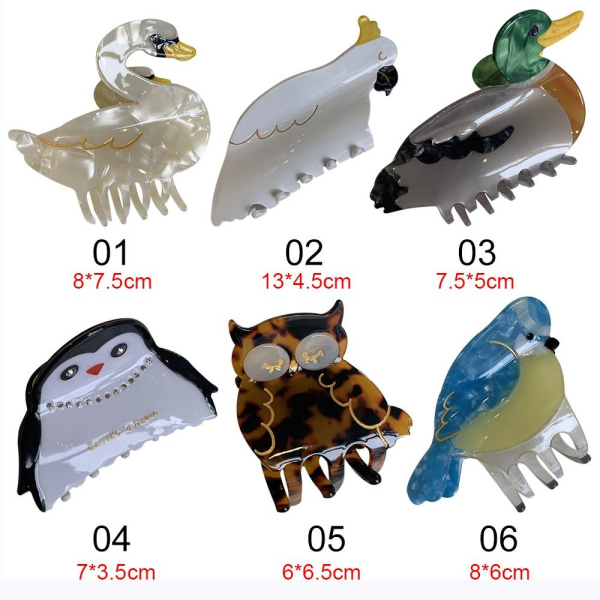 Hair Claws Duck Swan Clips 04 04 04