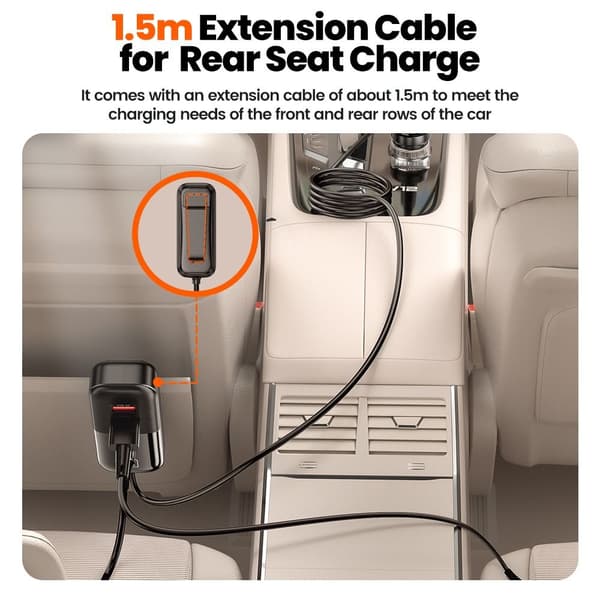 USB Biloplader Biltelefonoplader Biladapter