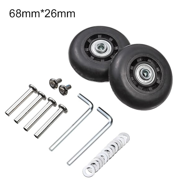 2st Byt hjul Resbagagehjul 68MM*26MM 68mm*26mm