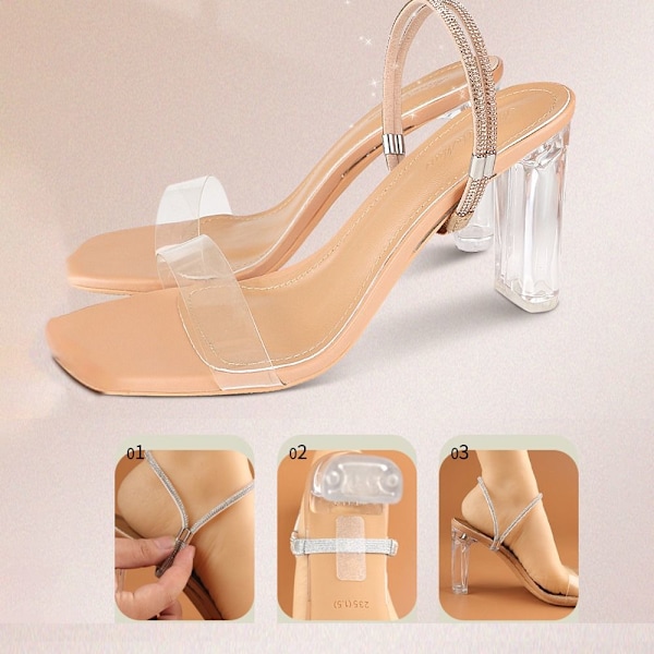 2 Par Dame Snørebånd Bundle Snørebånd TRANSPARENT-2 Transparent-2