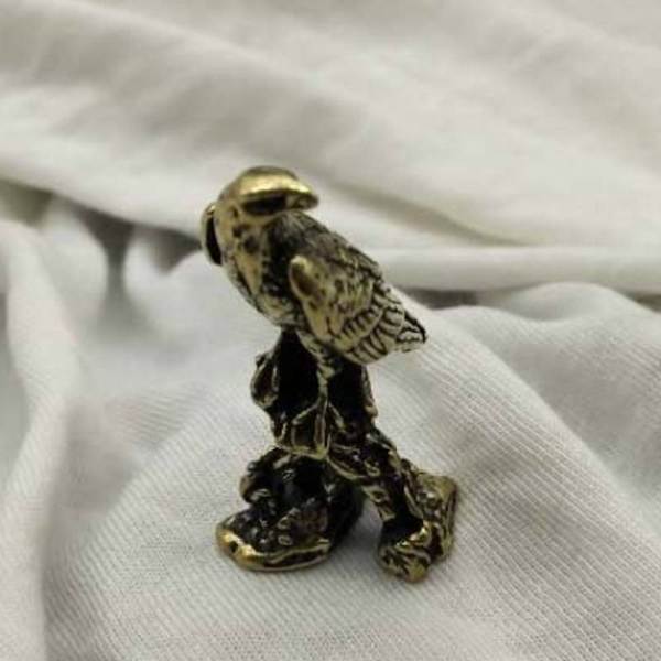 3 stk Eagle Statue Miniatyr Skulptur Vintage Copper Bird Eagle
