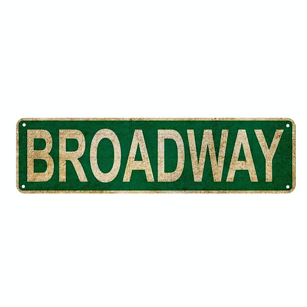 Broadwayn katukyltti Retro-taustaseinän tinamaalaus kotiin