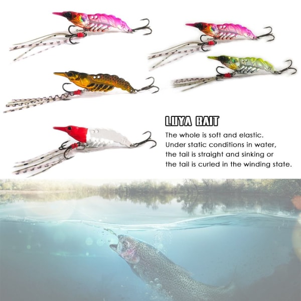 2 kpl Katkarapuvieheitä Minnow Fishing Lure PINK 7G pink 7g