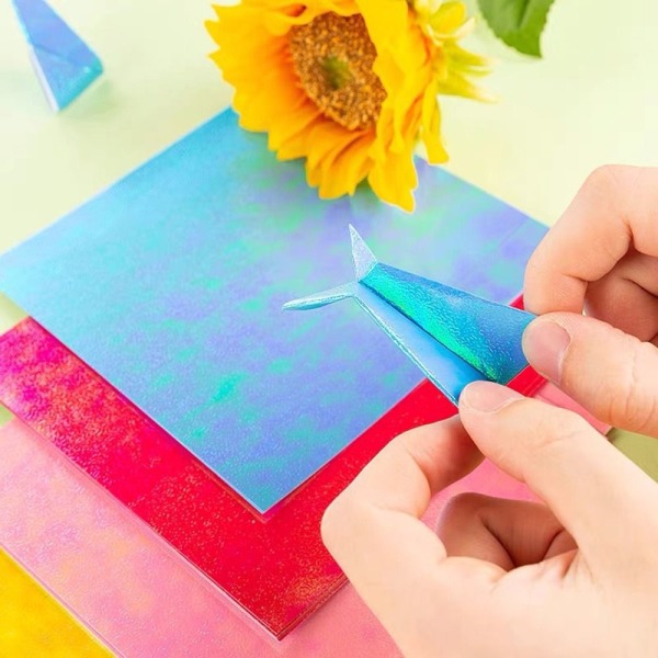 50 stk Firkantet Origami Papir Foldepapir PEARLESCENT PEARLESCENT Pearlescent