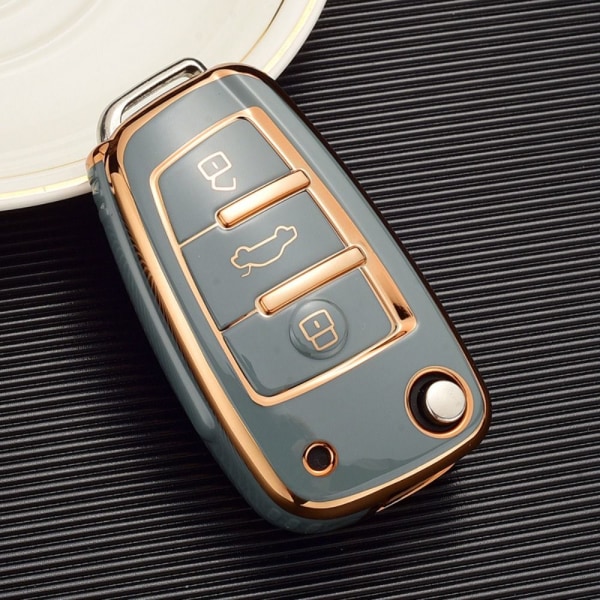 Auton Flip Key Case Key Cover Shell -kuori GOLD TRIM-GREY GOLD TRIM-GREY Gold Trim-Grey