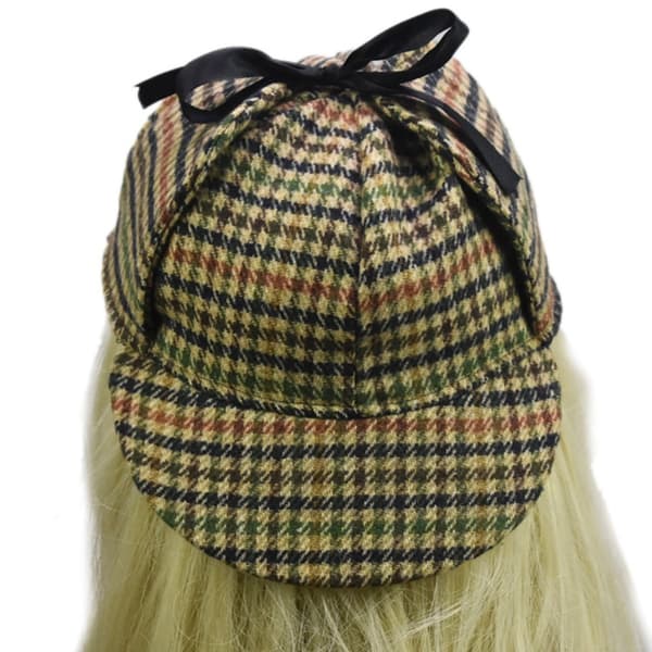 Deerstalker Cap Klassisk fiskbensmössa Tweed Hatt