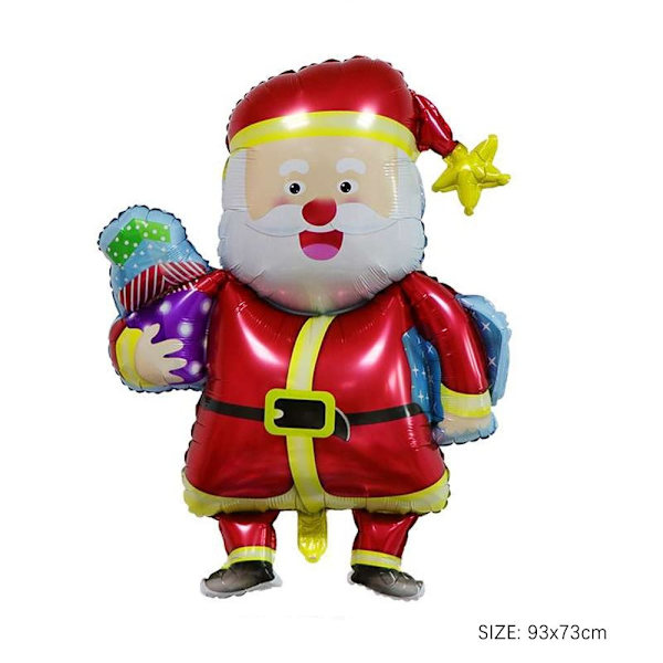 3 stk julefolieballon oppustelig ballon JULEMANDEN 3 Santa Claus 3