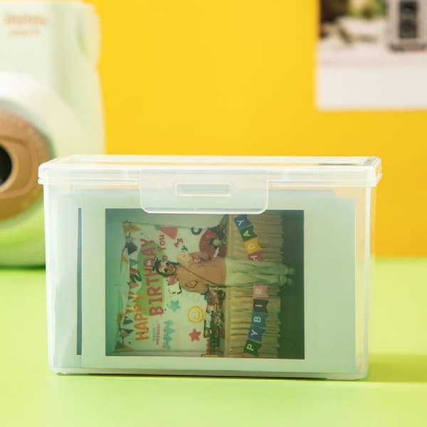 2 ST Photo Storage Box Card Förvaringsbox Card Container 2Pcs