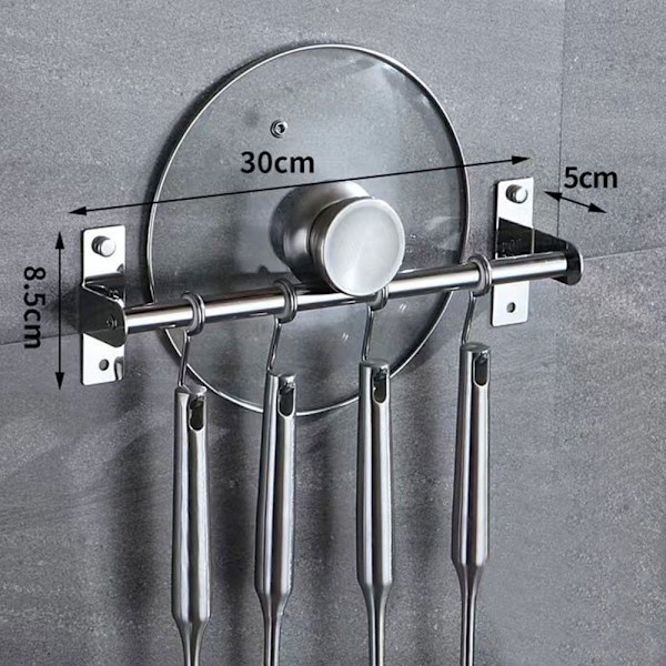 Veggmontert håndklestativ kroker 30CMDOUBLE POLE DOBBEL STANG 30cmDouble Pole