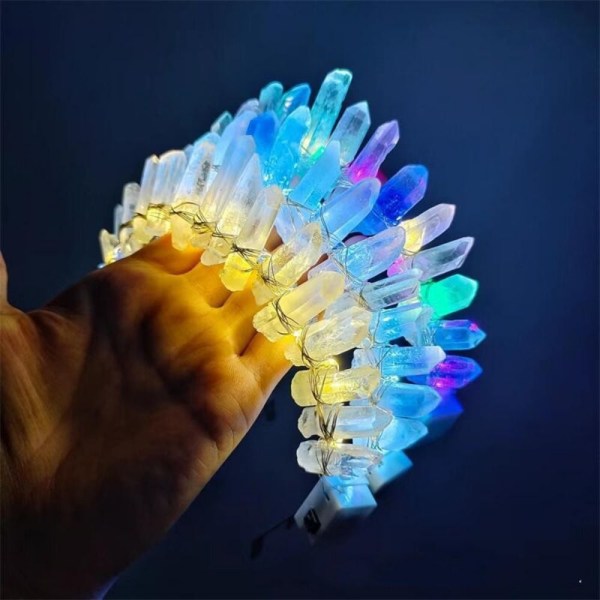 Led Crystal Crown Light up Crown HVID LYS HVID LYS White light