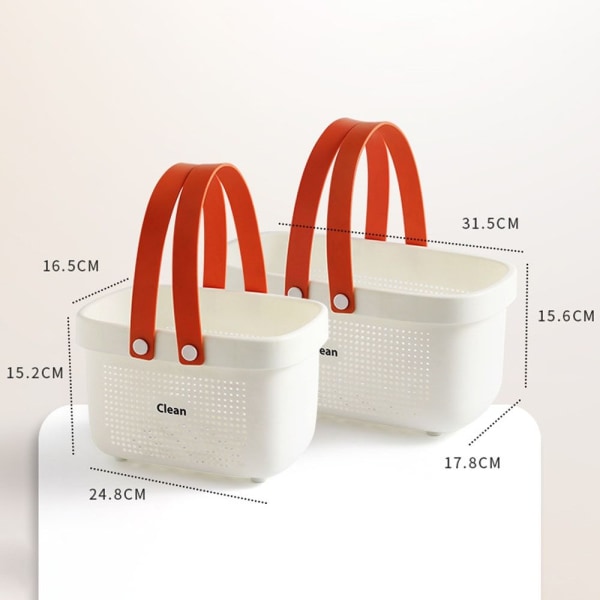 Badkorg Avloppskorg VIT 31,5X17,8X15,6CM white 31.5x17.8x15.6cm