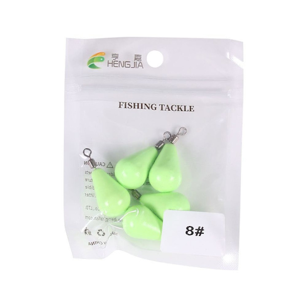 Lysande fiskeblysänkor Fiskeviktsänkare 29G-5ST 29g-5pcs