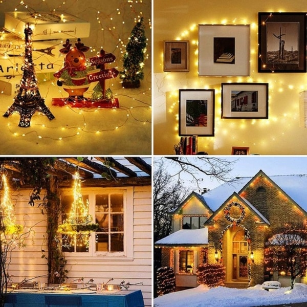 5M LED String Lights Koppar Silver 3 3 3