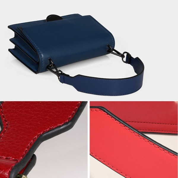 Læder håndtaske strop Firkantet clutch taske håndtag APRIKOS Apricot