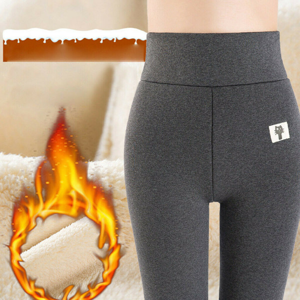 Dam Leggings Vinter Thicken Leggings BLACK-M Black-M