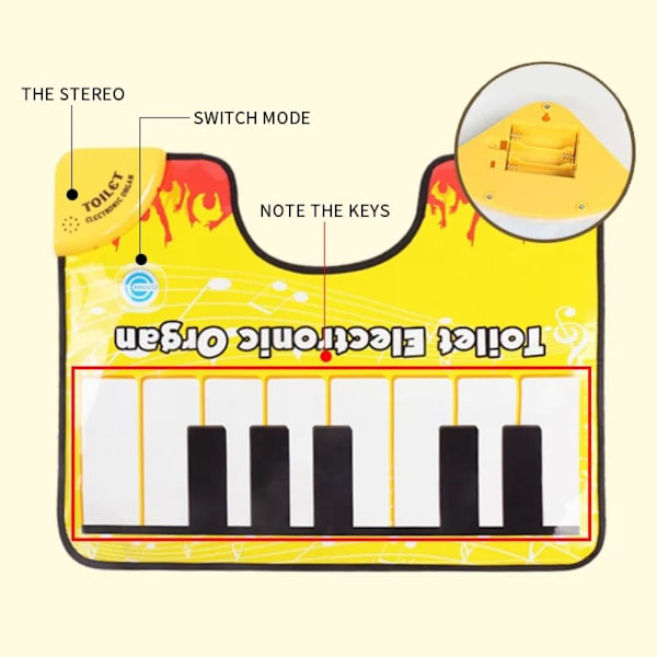 WC Piano Mat Musiikki kylpymatto Kylpymatot