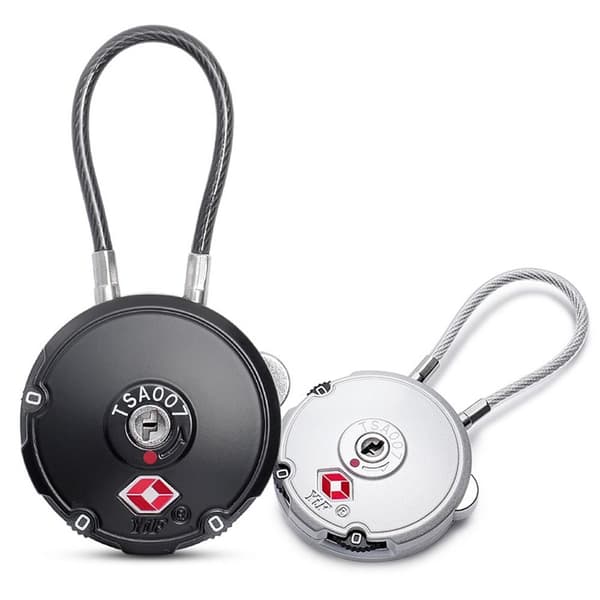 TSA Customs Lock Adgangskodelås SORT Black